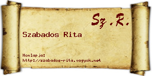Szabados Rita névjegykártya